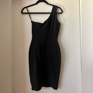 BCBGMaxAzria Black One-Shoulder Dress